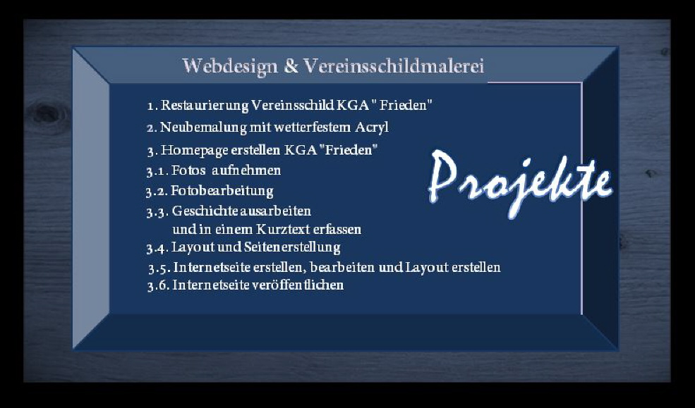 Malerei von Vereinsschilder